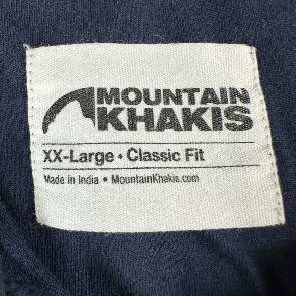 Mountain Khakis Shirt Mens XXL Blue Lobo Classic Fit Short Sleeve Collared Wolf - Picture 3 of 8